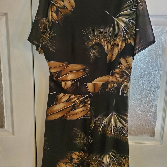 New Brown Midi Dress Size Med - Picture 3 of 8